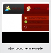 Ajax Popup Menu Example