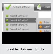 Creating Tab Menu In Html
