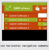 Css Horizontal Navigation Submenu