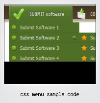 Css Menu Sample Code