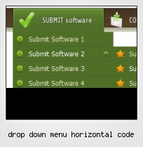 Drop Down Menu Horizontal Code
