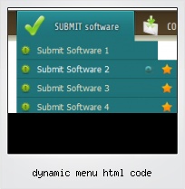 Dynamic Menu Html Code
