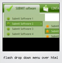 Flash Drop Down Menu Over Html