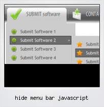 Hide Menu Bar Javascript
