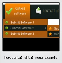 Horizontal Dhtml Menu Example