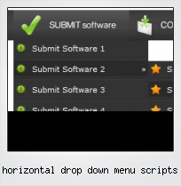 Horizontal Drop Down Menu Scripts