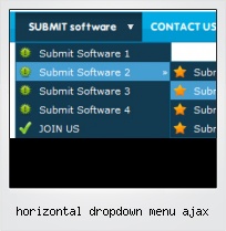 Horizontal Dropdown Menu Ajax