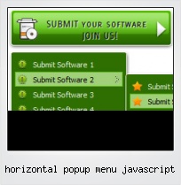 Horizontal Popup Menu Javascript