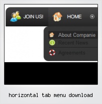 Horizontal Tab Menu Download