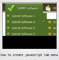 How To Create Javascript Tab Menu