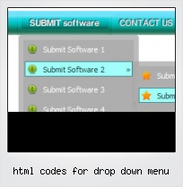 Html Codes For Drop Down Menu