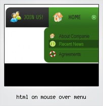 Html On Mouse Over Menu