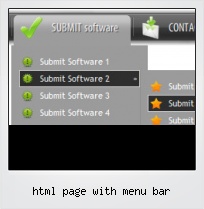 Html Page With Menu Bar