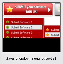 Java Dropdown Menu Tutorial