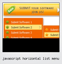 Javascript Horizontal List Menu