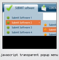 Javascript Transparent Popup Menu