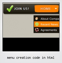 Menu Creation Code In Html