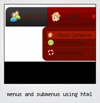 Menus And Submenus Using Html