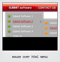 Mouse Over Html Menu