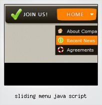 Sliding Menu Java Script