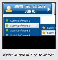 Submenus Dropdown On Mouseover