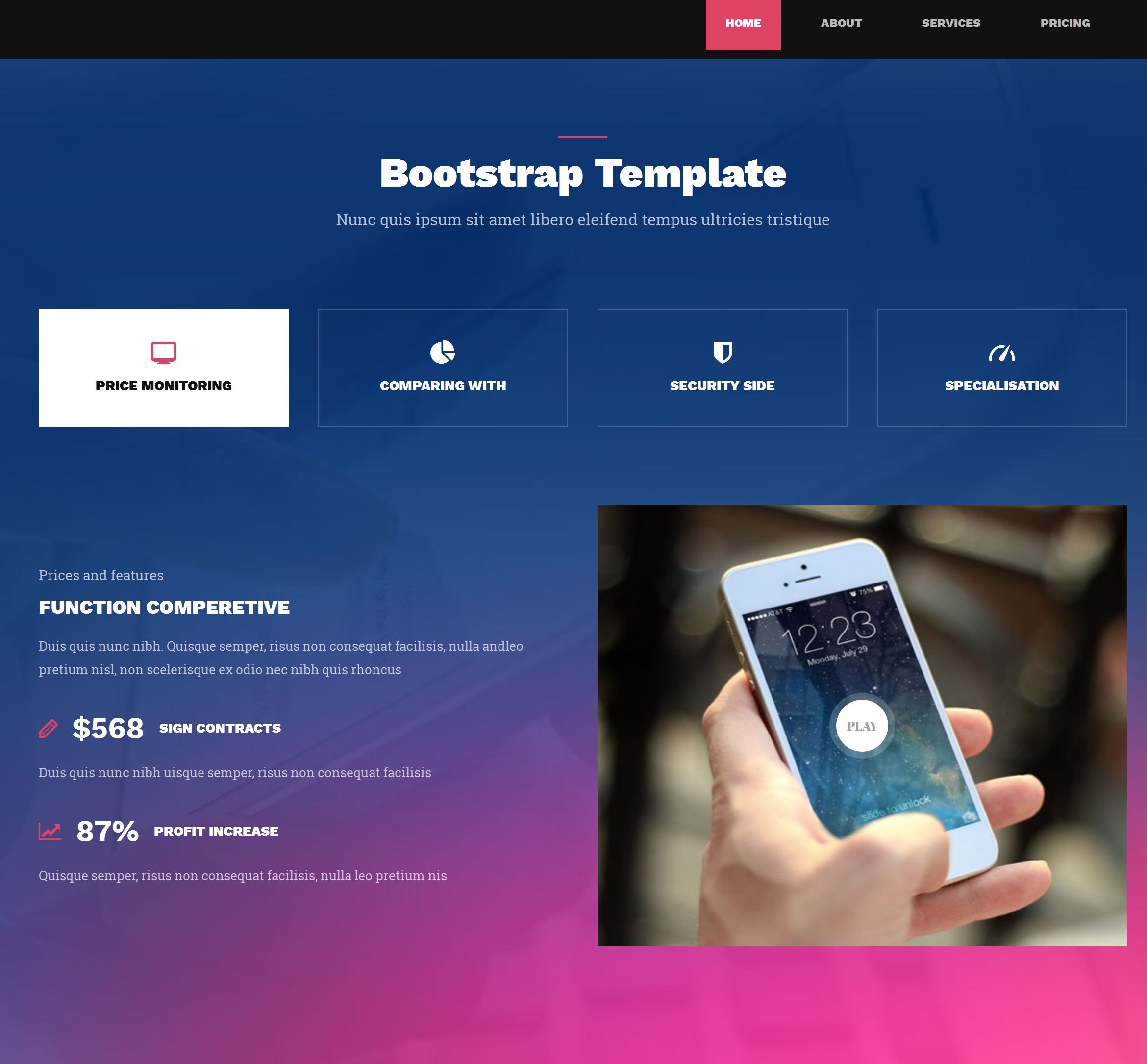 Mobile Bootstrap Starter Theme