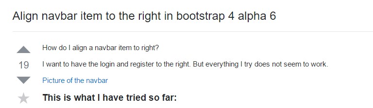  Regulate navbar  object to the right  within Bootstrap 4 alpha 6