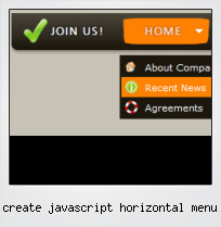 Create Javascript Horizontal Menu