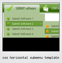Css Horizontal Submenu Template
