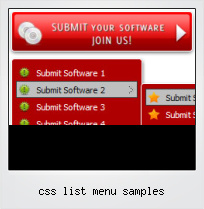 Css List Menu Samples