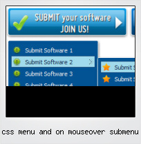 Css Menu And On Mouseover Submenu