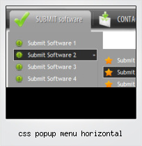 Css Popup Menu Horizontal