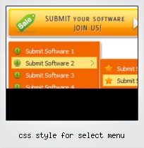 Css Style For Select Menu