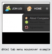Dhtml Tab Menu Mouseover Example