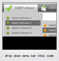 Drop Down Menu Bar Html Code