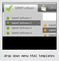 Drop Down Menu Html Templates