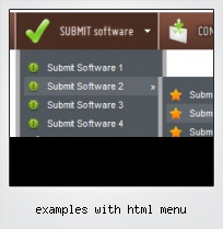 Examples With Html Menu