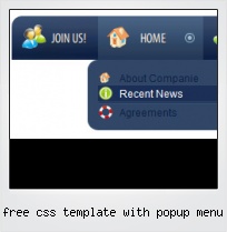 Free Css Template With Popup Menu