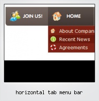 Horizontal Tab Menu Bar