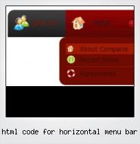 Html Code For Horizontal Menu Bar