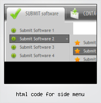 Html Code For Side Menu
