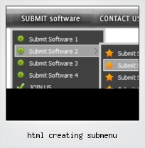Html Creating Submenu