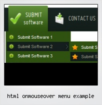Html Onmouseover Menu Example