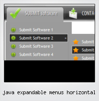 Java Expandable Menus Horizontal
