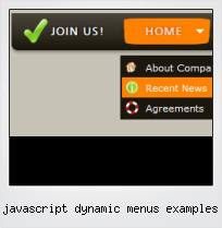 Javascript Dynamic Menus Examples
