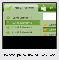 Javascript Horizontal Menu Css