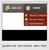 Javascript Horizontal Menu Html