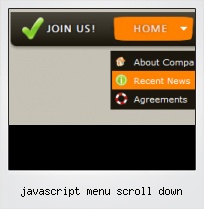 Javascript Menu Scroll Down