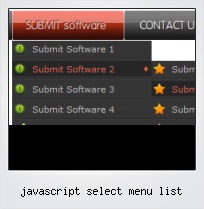 Javascript Select Menu List