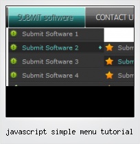Javascript Simple Menu Tutorial